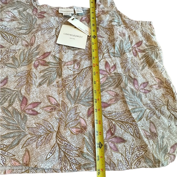 Cynthia Rowley 100% Linen Floral Sleeveless Top - Picture 7 of 12